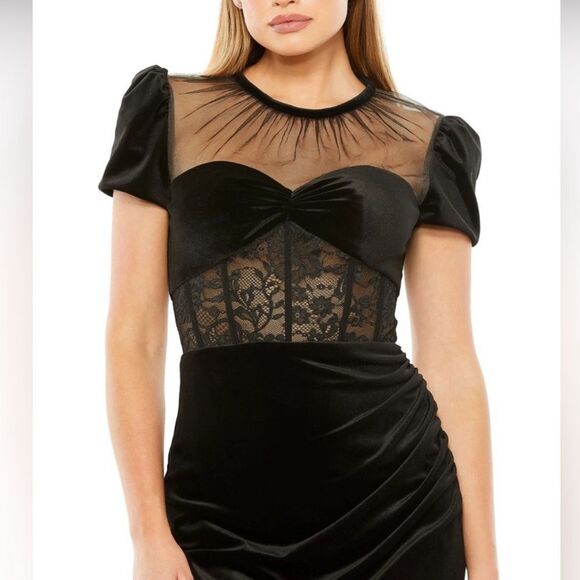 NWT Mac Duggal 20742 - Illusion Jewel Evening Dress Size 0 - Picture 2 of 6